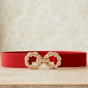 2/$21 Ladies Stylish Stretch Red Belt (27.6 Inches)